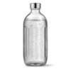 aarke Glass Bottle for Carbonator Pro Sparkling Water Machine, Stainless Steel Cap, Refillable, Dishwasher Safe, Bottle Volume 800 ml