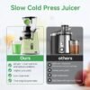 Aeitto Cold Press Juicer Review Portable Masticating Juicer with Large Feed Chute