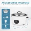 Aroma Commercial Rice Cooker Review Huge 60 Cup Capacity and One Touch Design