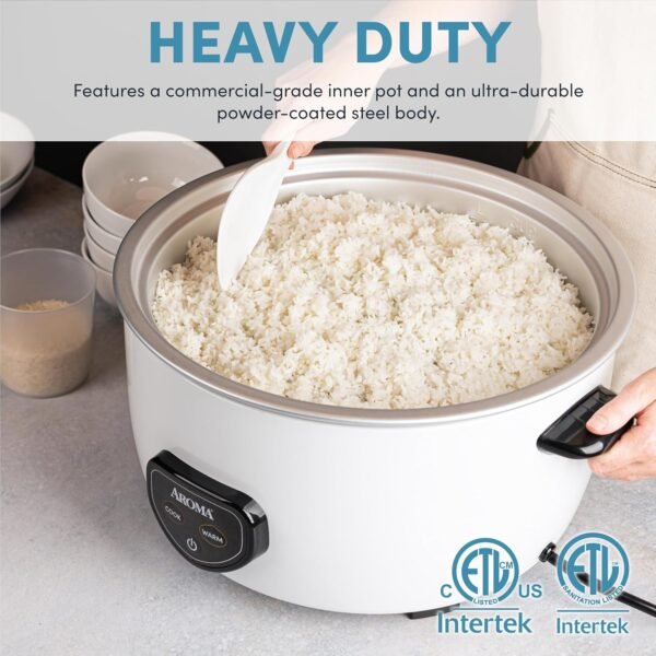 Aroma Commercial Rice Cooker Review Huge 60 Cup Capacity and One Touch Design