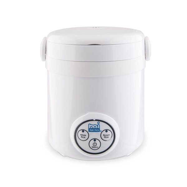 Aroma Housewares (MRC-903D) Mi 3-Cup (Cooked) (1.5-Cup UNCOOKED) Digital Cool Touch Mini Rice Cooker,White