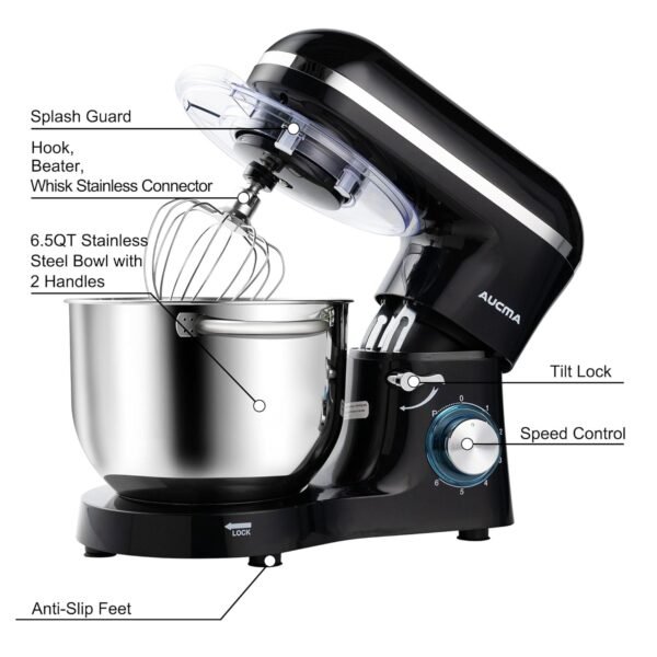 Aucma Stand Mixer Review 660W Motor 6.5QT Bowl Versatile Kitchen Appliance