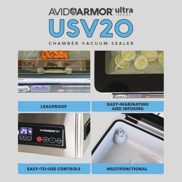 Avid Armor USV20 Vacuum Sealer Machine Review Best Compact Chamber Sealer for Wet Foods