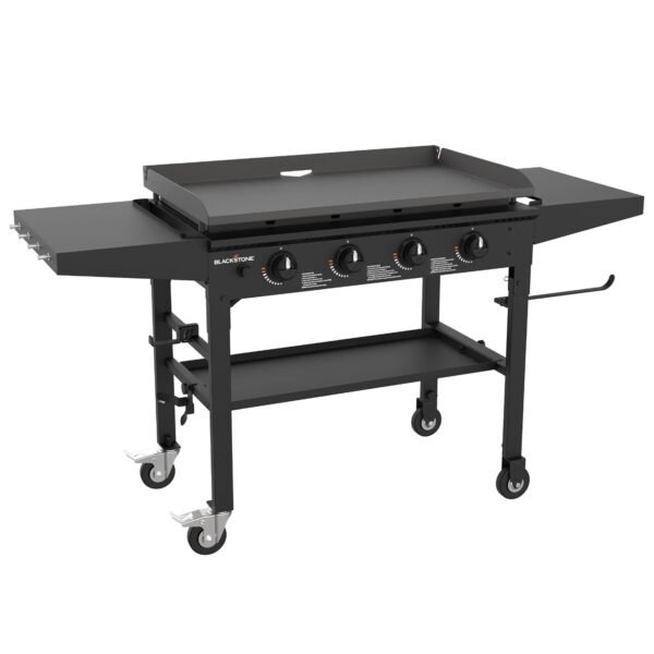 Blackstone 1554 36” Omnivore Griddle with Folding Side Shelves, Powder Coated Steel, Black Blackstone 1554 36” Omnivore Griddle with Folding Side Shelves, Powder Coated Steel, Black