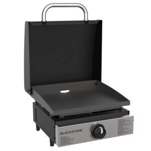 Blackstone 1814 Stainless Steel Propane Gas Portable, Flat Top Griddle Frill Station for Kitchen, Camping, Outdoor, Tailgating, Tabletop, Countertop – Heavy Duty & 12, 000 BTUs,...