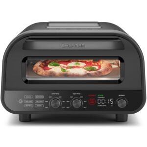 CHEFMAN Indoor Pizza Oven - Makes 12 Inch Pizzas in Minutes, Heats up to 800°F - Countertop Electric Pizza Maker with 5 Touchscreen Presets, Pizza Stone and Peel Included -...
