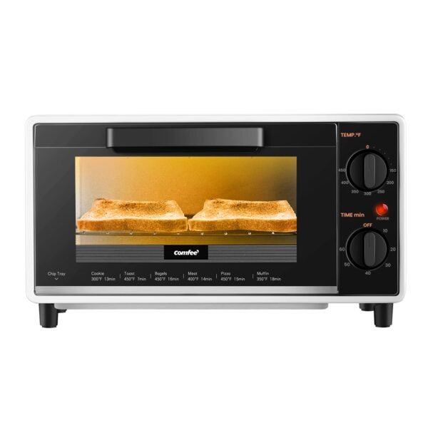 COMFEE' Mini 2-Slice Toaster Oven, Countertop toaster oven, 2-Knobs Easy to Control with Timer for Bake, Broil, Toast, 1000W, Black/White (CO-B08AA(BK)) COMFEE' Mini 2-Slice Toaster Oven, Countertop toaster oven, 2-Knobs Easy to Control with Timer for Bake, Broil, Toast, 1000W, Black/White (CO-B08AA(BK))