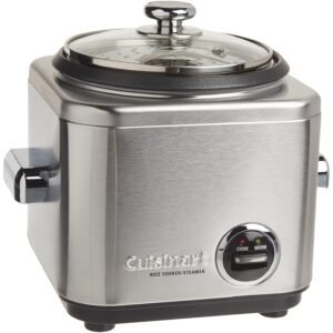 Cuisinart CRC-400P1 4 Cup Rice Cooker, Stainless Steel Exterior
