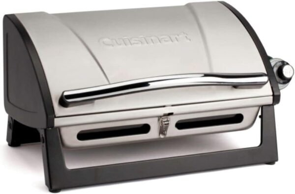 Cuisinart Grillster Portable Gas Grill, Stainless Steel Compact BBQ Grill with Locking Lid for Easy Transport, 8000 BTU Propane Grill with Dishwasher Safe Cooking Grate, Small... Cuisinart Grillster Portable Gas Grill, Stainless Steel Compact BBQ Grill with Locking Lid for Easy Transport, 8000 BTU Propane Grill with Dishwasher Safe Cooking Grate, Small...