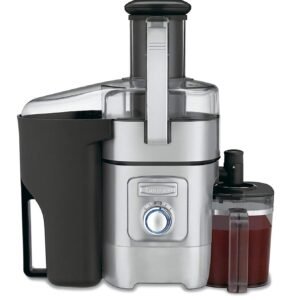 Cuisinart Juicer Machine, Die-Cast Juice Extractor for Vegetables, Lemons, Oranges & More, CJE-1000P1,Silver/Black, 15.35" x 11.8" x 19.01"