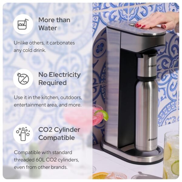 DrinkMate LUX Stainless Steel Soda Maker Review Carbonate Any Drink Effortlessly DrinkMate LUX Stainless Steel Soda Maker Review Carbonate Any Drink Effortlessly
