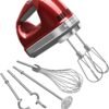 KitchenAid 9-Speed Digital Hand Mixer with Turbo Beater II Accessories and Pro Whisk - Candy Apple Red KitchenAid 9-Speed Digital Hand Mixer with Turbo Beater II Accessories and Pro Whisk - Candy Apple Red