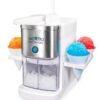Nostalgia SnowPro Electric Shaved Ice & Snow Cone Maker 64-Ounce Ice Shaving Capacity, 4 Reusable Cones, Side Shelves, and Scoop Included Nostalgia SnowPro Electric Shaved Ice & Snow Cone Maker 64-Ounce Ice Shaving Capacity, 4 Reusable Cones, Side Shelves, and Scoop Included