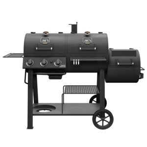 OKLAHOMA JOE'S® Canyon™ Charcoal and Propane Gas Combination Smoker and Grill, Black Steel, 24203004 OKLAHOMA JOE'S® Canyon™ Charcoal and Propane Gas Combination Smoker and Grill, Black Steel, 24203004