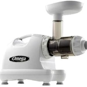 Omega J8006 Nutrition Center Quiet Dual-Stage Slow Speed Masticating Juicer Creates Continuous Fresh Healthy Fruit and Vegetable Juice at 80 Revolutions per Minute High Juice...