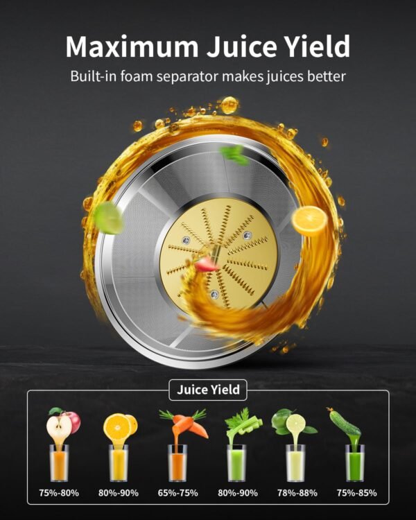 Powerful GDOR Juicer Review 2024 with Titanium Blades and Wide Feed Chute