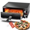 PYY Electric Pizza Oven Indoor Countertop Pizza Oven Commercial Pizza Maker Machine for Home with Timer Stainless Steel Pizza Cooker