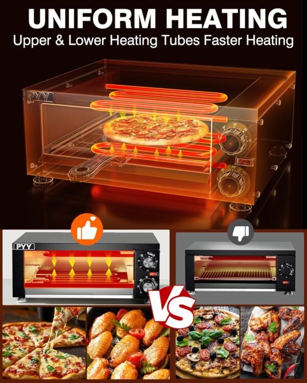 PYY Electric Pizza Oven Review Best Countertop Pizza Oven for Even Heating and Speed