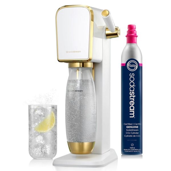 SodaStream Art Sparkling Water Maker (White/Gold) with CO2 and Carbonating Bottle SodaStream Art Sparkling Water Maker (White/Gold) with CO2 and Carbonating Bottle