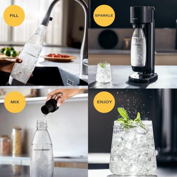 SodaStream Gaia Soda Maker Review Discover Manual Sparkling Water Magic in Black Starter Kit SodaStream Gaia Soda Maker Review Discover Manual Sparkling Water Magic in Black Starter Kit
