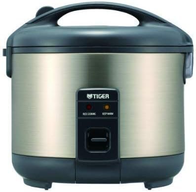 Tiger JNP-S10U Silver Stainless Steel Electronic Rice Cooker and Warmer 5.5 Cups