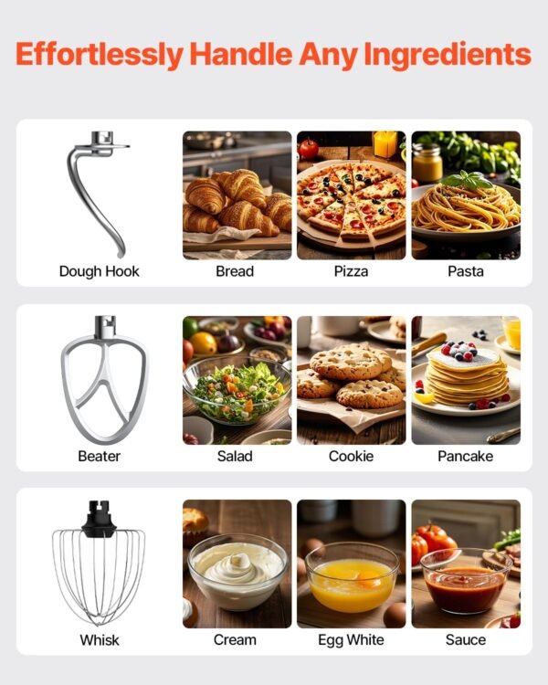 VEVOR Stand Mixer Review High Performance Kitchen Mixer with Two Stainless Steel Bowls