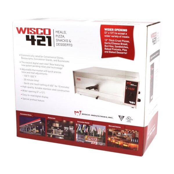 Wisco 421 Countertop Pizza Oven Review Adjustable Thermostat and LED Display Insights